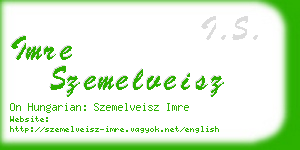 imre szemelveisz business card